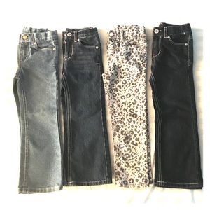 Cherokee Toddler Girl 4T Jean Lot- 3 boot 1 skinny